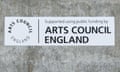 Supported by Arts Council England sign