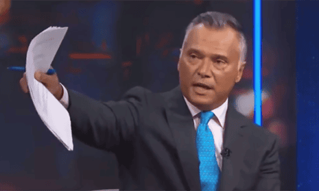 Q+A host Stan Grant orders an audience member to leave the ABC studio