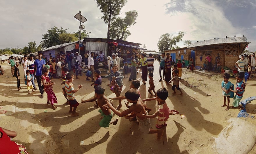 Rohinga children in a scene from Ai Weiwei’s VR artwork Omni.