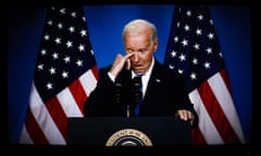 US president Joe Biden at a press conference at the Nato summit in Washington