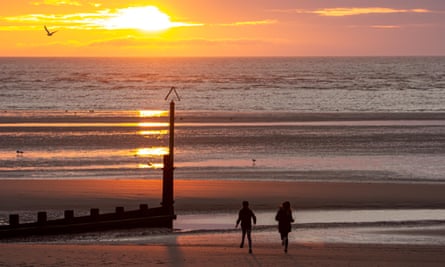 Sunset at Rhyl.