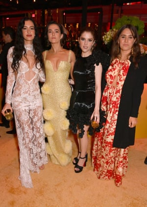 Cazzie David, Zoey Deutch, Anna Kendrick and Delaney Buffett at the Vanity Fair party