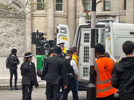 Graham Smith is arrested at Trafalgar Square