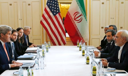 John Kerry and Javad Zarif in Vienna in 2016