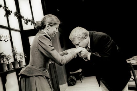 Jane Lapotaire (Mrs Alving) and Simon Russell Beale (Oswald Alving) in Ghosts at the Other Place, Stratford-upon-Avon, in 1993.