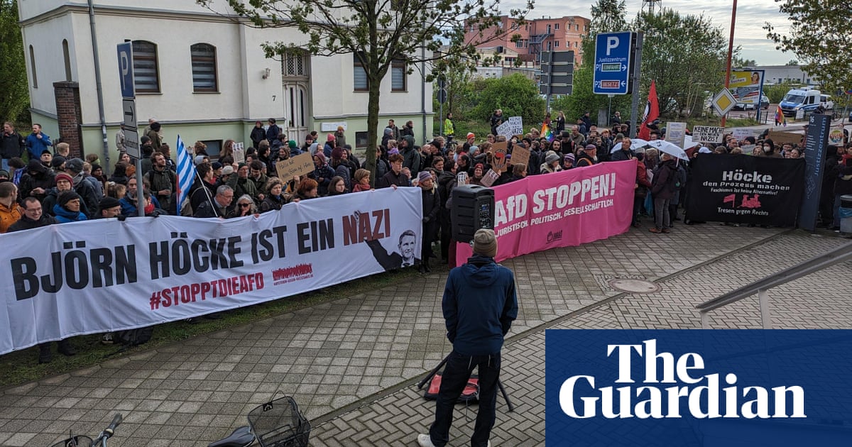 German far-right leader in court charged with using Nazi slogan