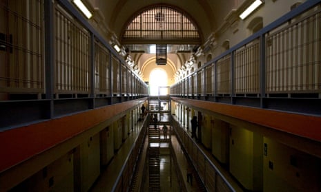 A cell block in Wandsworth Prison.