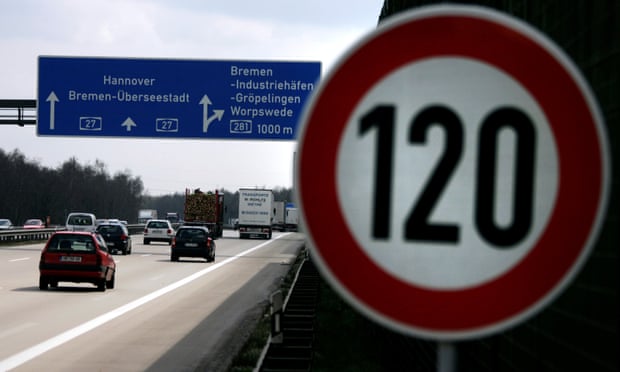 A 120km/h speed limit sign on an Autobahn near Bremen.