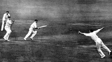 Don Bradman batting against England at Lord’s in 1930
