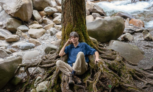 The tree as protagonist … Richard Powers poses for a portrait in Great Smokeys National Park in Tennessee.