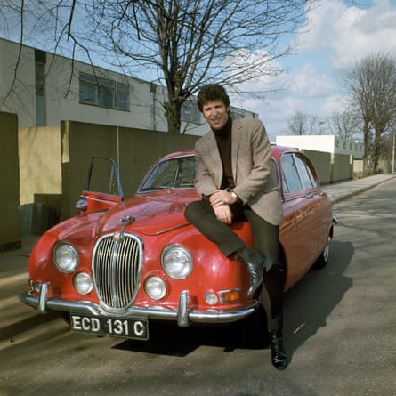 Outside his home in Shepperton near London, 1967.