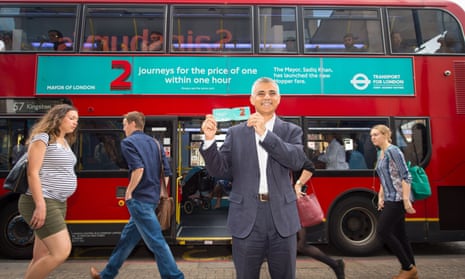 Mayor Khan launching the new Hopper bus fare on 12 September.