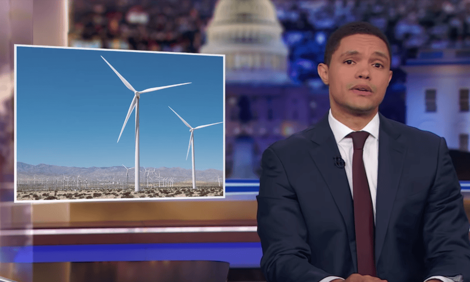 Trevor Noah: "Windmills: They’re not just the most challenging obstacle on the putt-putt course. No, they’re also Trump’s archenemy."