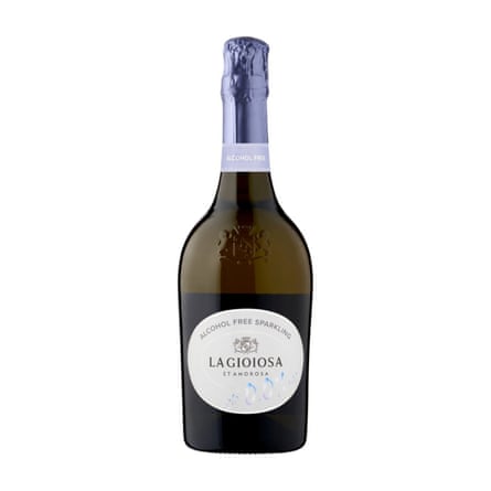 Bottle of La Gioiosa 0.00% Alcohol Free Sparkling wine.