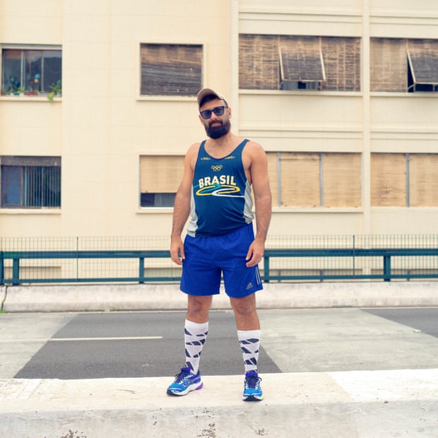 Cleber Rene Alves poses for a Portrait at the Minhocão viaduct in São Paulo, Brazil