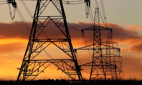energy problem solving physics pylons against sunset