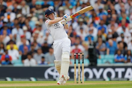 Harry Brook bats for England on day four of the fifth Test against India