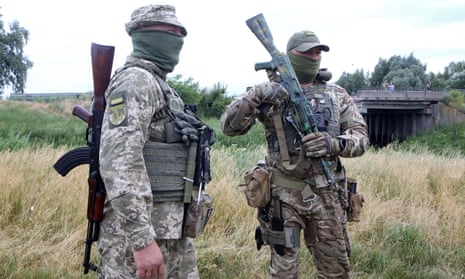 Borvary Territorial Defence unit members in the Kyiv Region, northern Ukraine