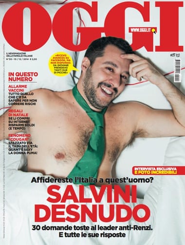 Matteo Salvini on the cover of Oggi