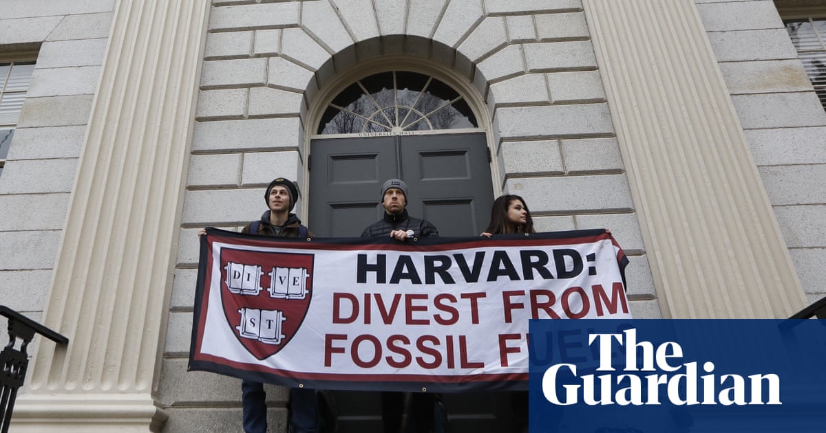 Harvard University will divest its $42bn endowment from all fossil fuels