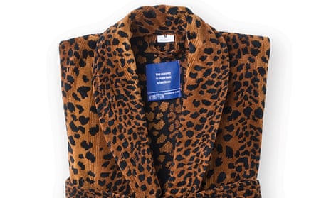 Leopard-print bathrobe at the Kimpton hotel