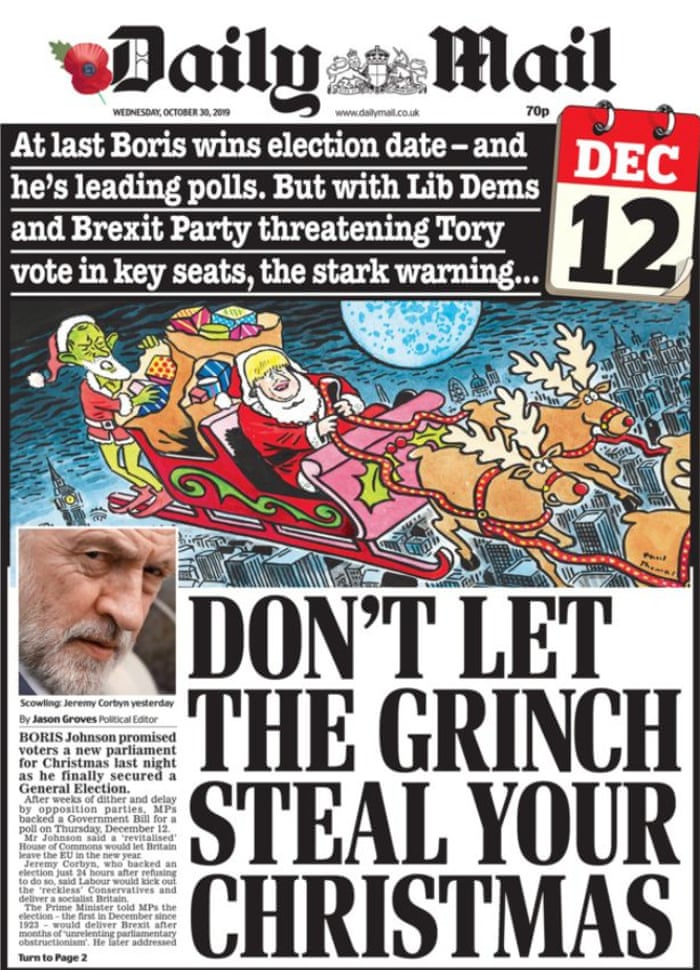 Jingle Polls How The Papers Covered Johnson S December Election Media The Guardian