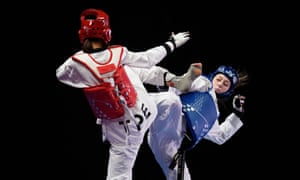 Jade Jones in action against Taipei’s Chia-ling Lo in May last year during the world championships in Manchester, where the 27-year-old won her first world gold medal.