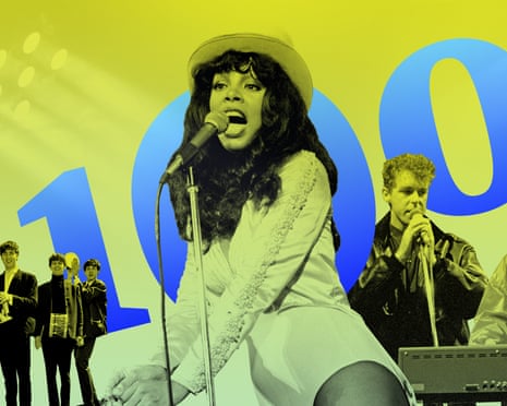 Number 1 hits, Number 1, From left; The Beatles, Donna Summer, the Per Shop Boys
