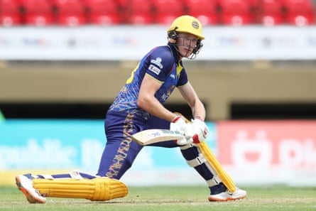 Harry Tector en action pour les Barbados Royals lors de la Caribbean Premier League.