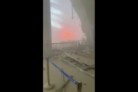 A fire at the airport.