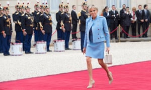 Brigitte Macron arrives at the presidential palace