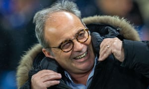 Lille’s sporting director Luis Campos, who is wanted by Tottenham, at Chelsea this week.