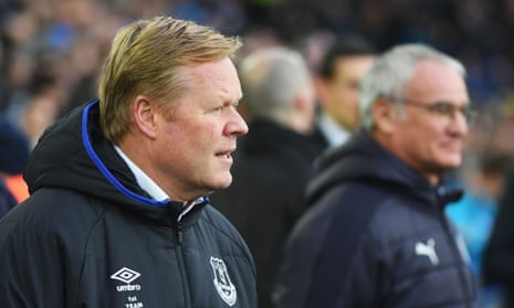 Ronald Koeman looked on in dismay as his Everton side were knocked out of the FA Cup by Leicester City.