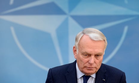 French foreign minister Jean-Marc Ayrault at the NATO headquarters in Brussels yesterday. He said this morning that there is as yet “no indication of the causes” of the crash of flight MS804