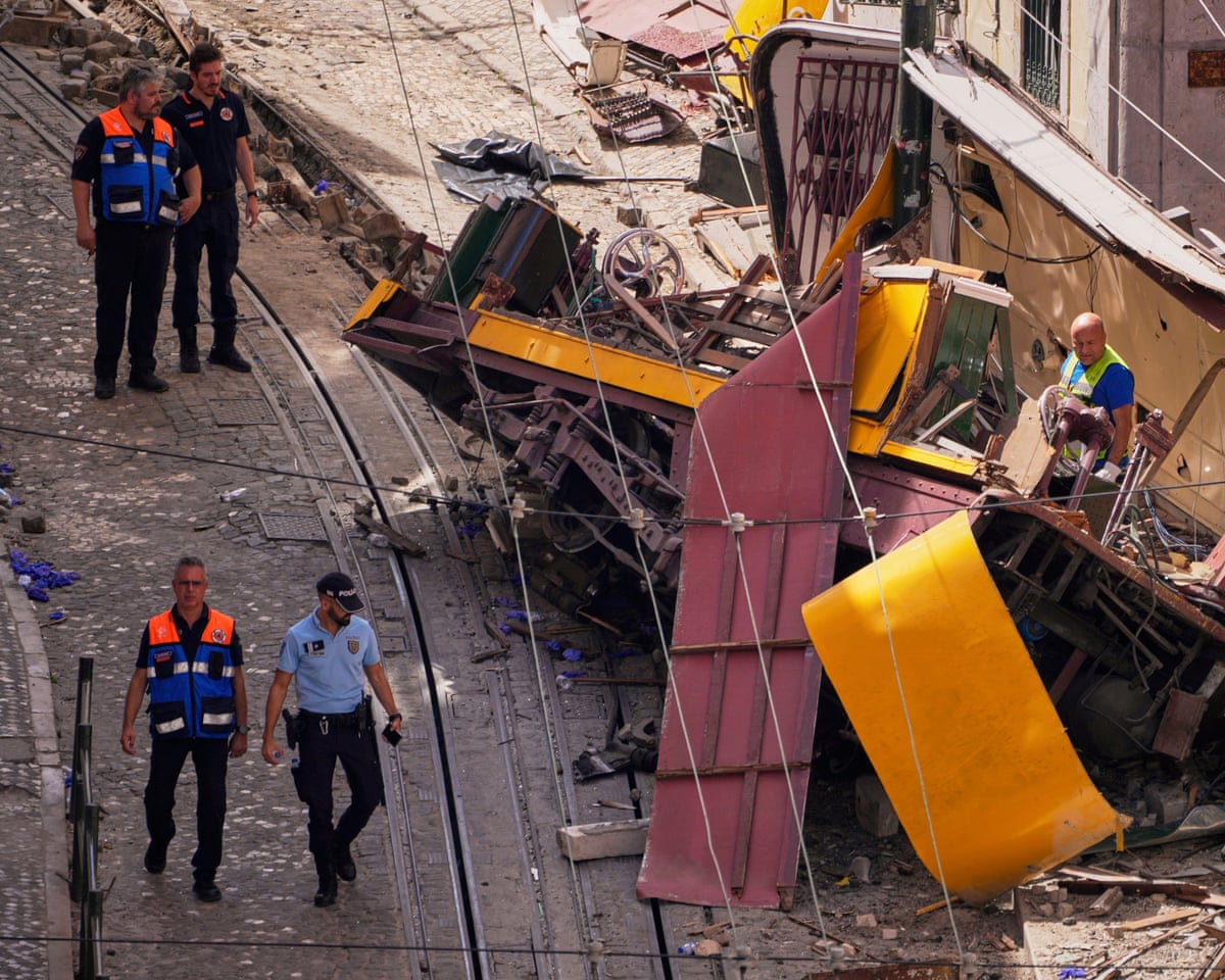 Three Britons among 16 people killed in Lisbon funicular crash, police confirm | Portugal | The Guardian