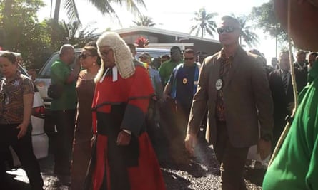 Samoa’s chief justice and commissioner of police and judiciary were denied entry to Parliament House on Monday when they arrived for the swearing-in ceremony.