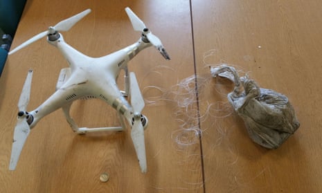 A drone and bag of drugs seized by West Midlands police