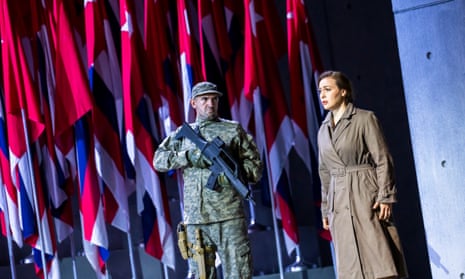 Elena Stikhina, righ, in the title role of Aida at the Royal Opera House.