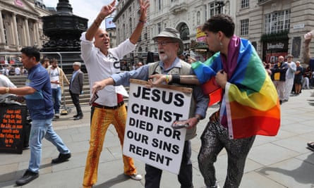 Pride protesters face to face with Christians