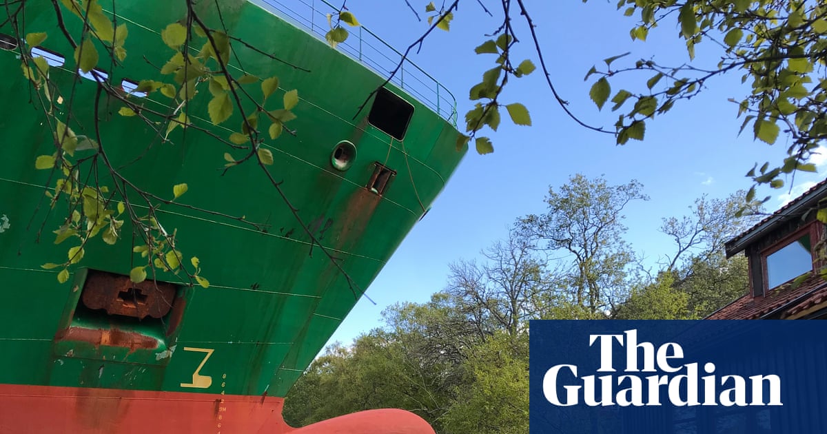 ‘It was so unreal’: Norwegian man wakes to cargo ship in his garden