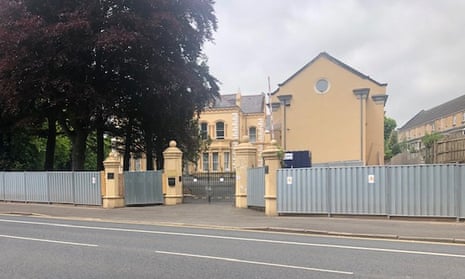 A security wall is being built around the Chinese consulate in Belfast