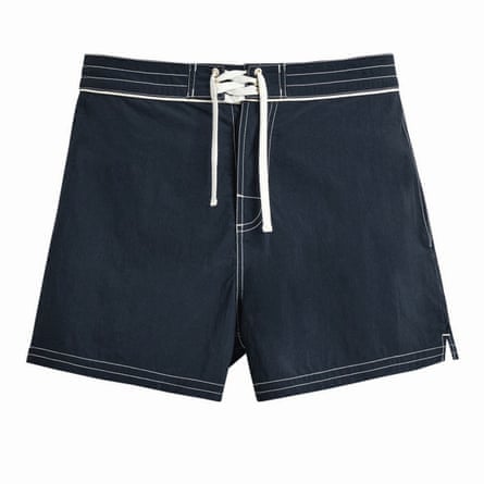 Blue tie waist shorts
