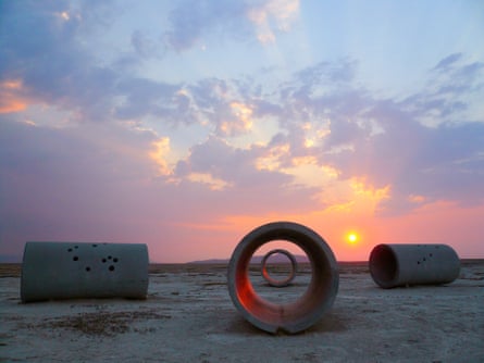 Nancy Holt’s Sun Tunnels, erected in Utah, 1976.