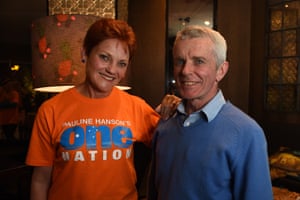 One Nation’s Pauline Hanson with fellow senator Malcolm Roberts