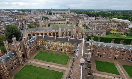 An aerial view of Cambridge University