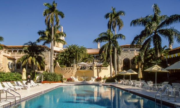 The swimming pool at Mar-a-Lago in Palm Beach, Florida.