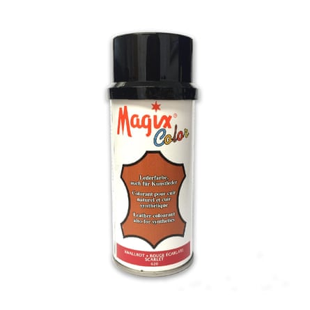 A Magix Leather Spray Colourant Dye aerosol can