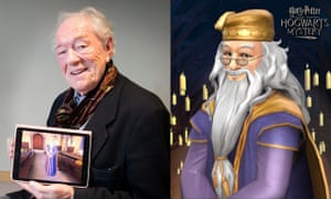 Michael Gambon as Professor Dumbledore in Harry Potter: Hogwarts Mystery.