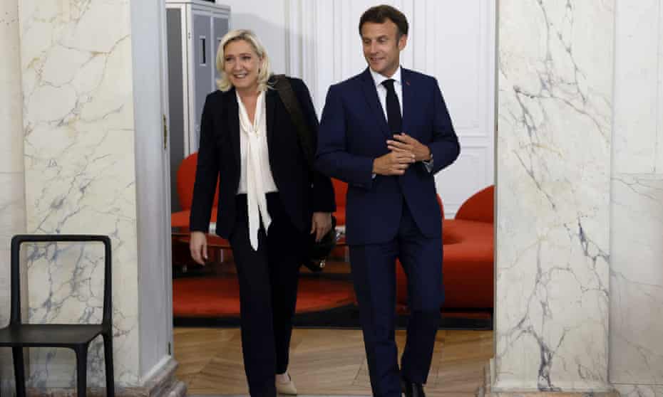 Emmanuel Macron meets French far-right leader, Marine Le Pen, at the Elysee Palace