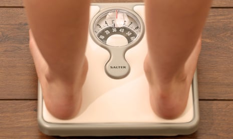 Feet on weighing scales